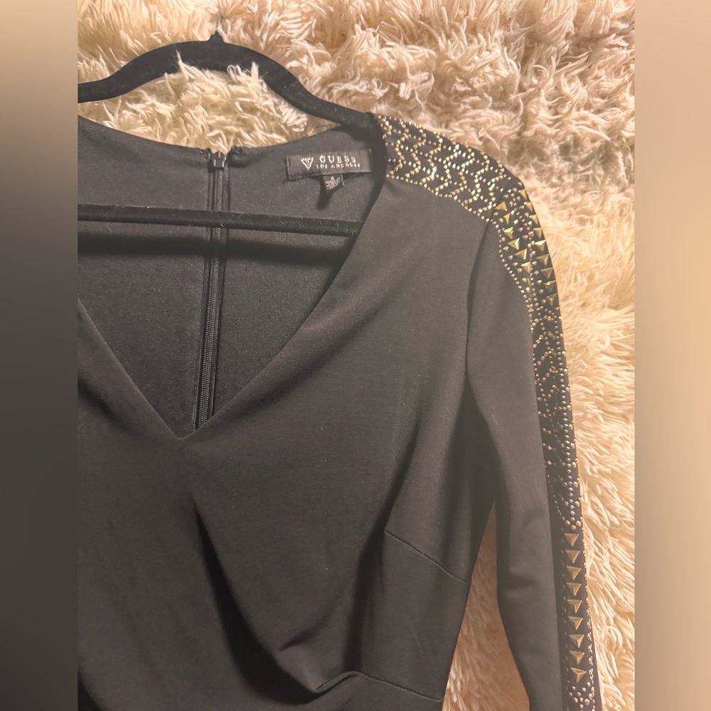 Guess Black Dress with Gold Detailing